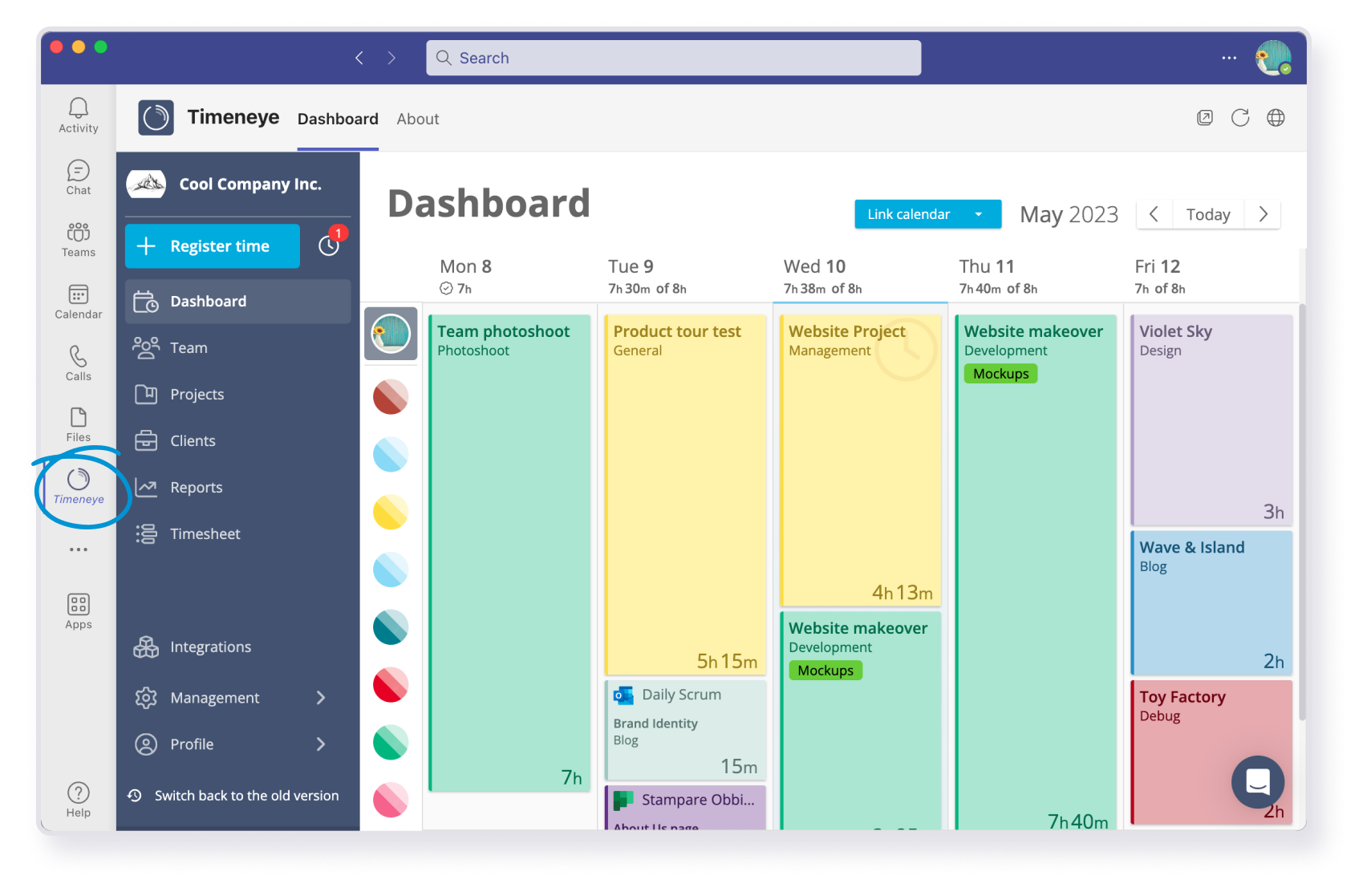 Timeneye time tracking